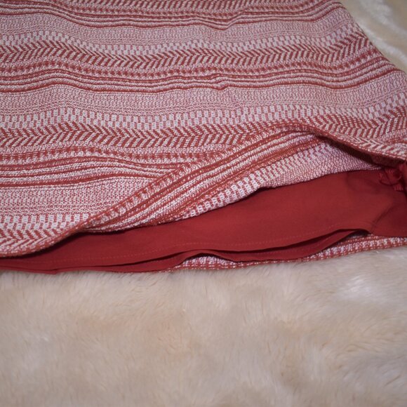 Banana Republic Red White Striped Cotton Mini Skirt Size 4 - Picture 5 of 10